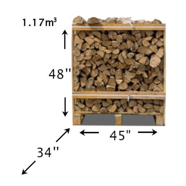 Caisse de bouleau séché au four (1,17 m³) – Bois de chauffe