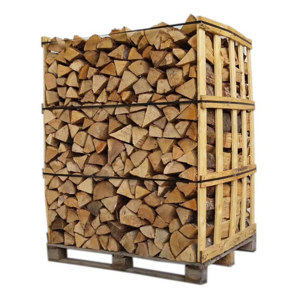 33 cm – Mélange 85% bois durs – Palette 1.7 m³ – 2.5 stères