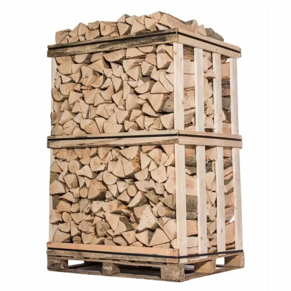 Palette de 2 stères de 25 cm de bois de chauffage (Mélange Hêtre, Chêne) sec – prêt à l’emploi – Bois de chauffe